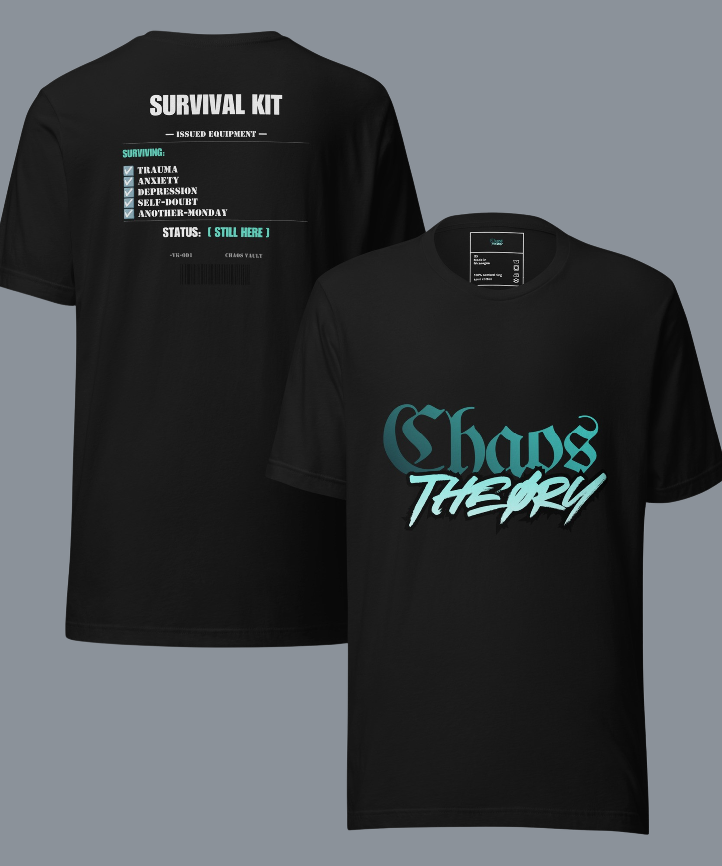 chaos theøry survival kit tee