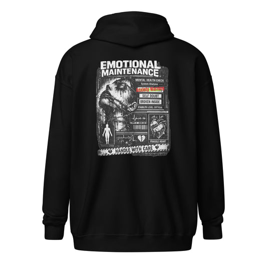 Neon Psychosis graphic zip hoodie