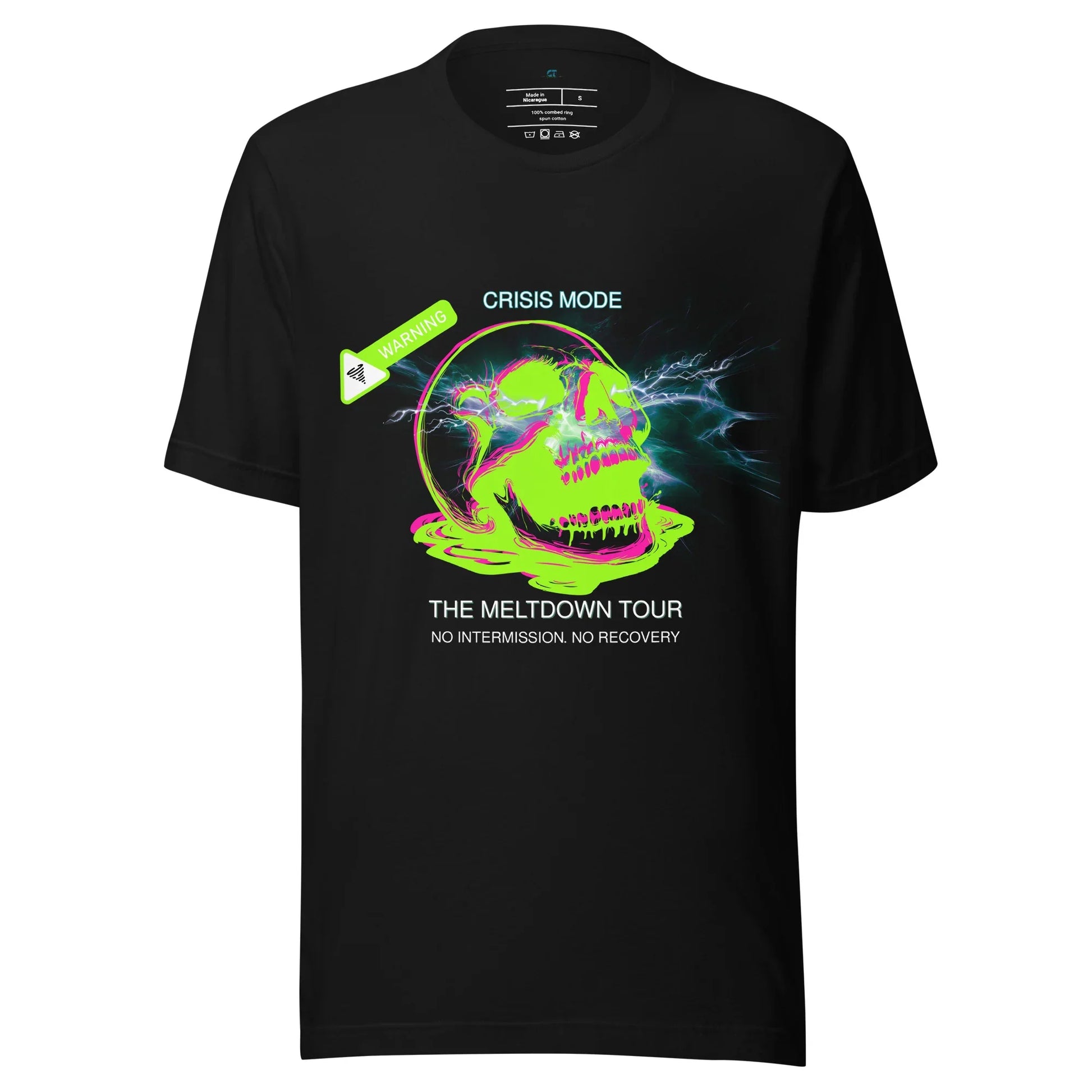Chaos Theøry Tour Graphic Tee black streetwear shirt with high-impact layered graphic artwork